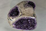 Deep Purple Amethyst Geode With Rotating Stand #227748-2